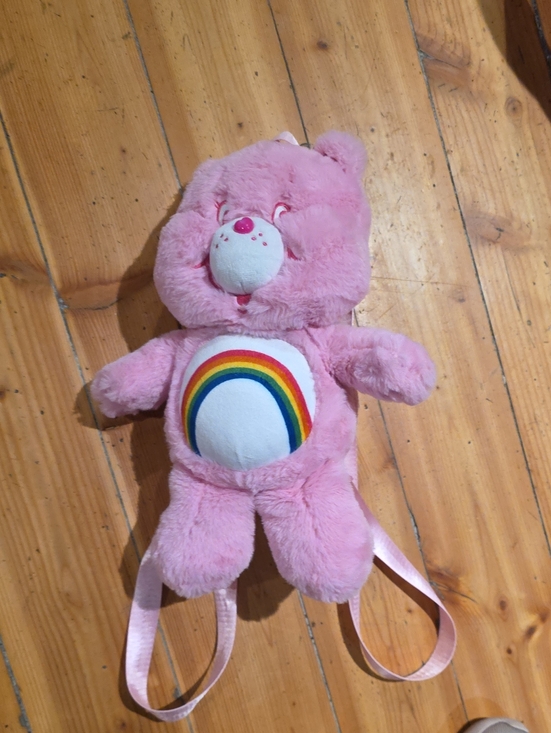 Care Bears Other - Care Bears Pink Rainbow Cuddly Plush Backpack